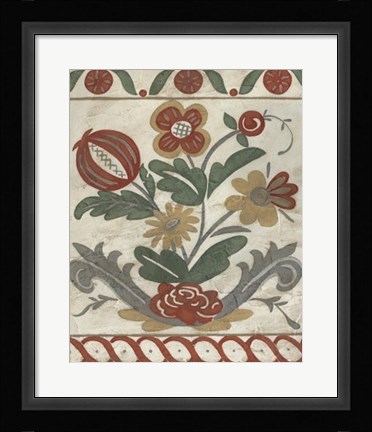 Framed Tudor Rose I Print