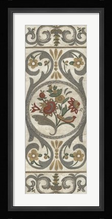 Framed Tudor Rose Panel I Print