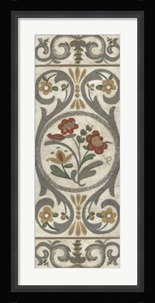 Framed Tudor Rose Panel II Print