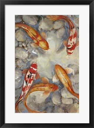 Framed Vibrant Koi I Print