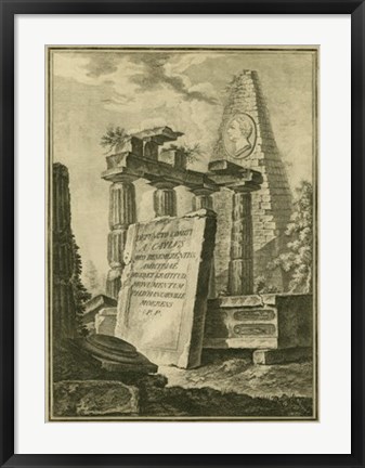 Framed Grecian Tablet II Print