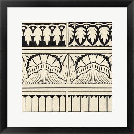 Framed Ornamental Tile Motif VII Print
