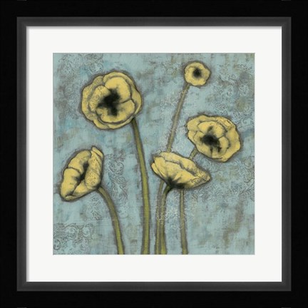 Framed Sun Poppies I Print