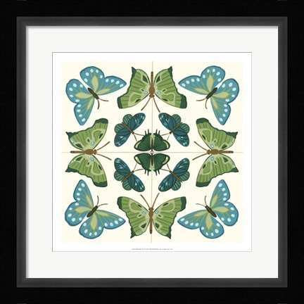 Framed Butterfly Tile I Print