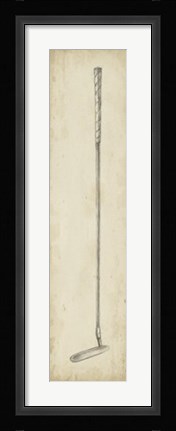 Framed Vintage Golf Clubs I Print