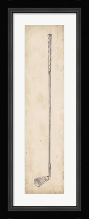 Framed Vintage Golf Clubs III Print