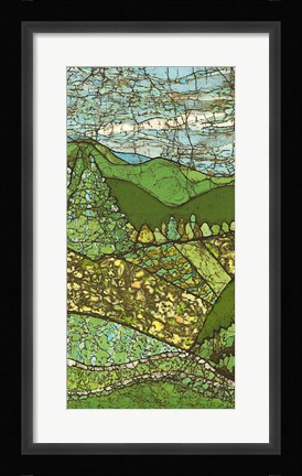 Framed Green Landscape I Print