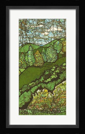 Framed Green Landscape II Print