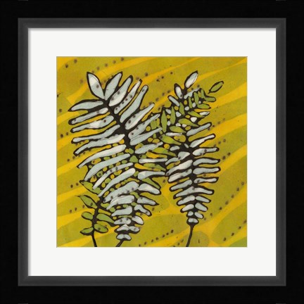 Framed Gold Batik Botanical II Print