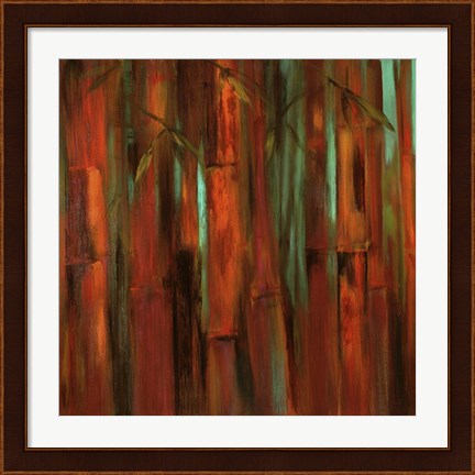 Framed Sunset Bamboo I Print