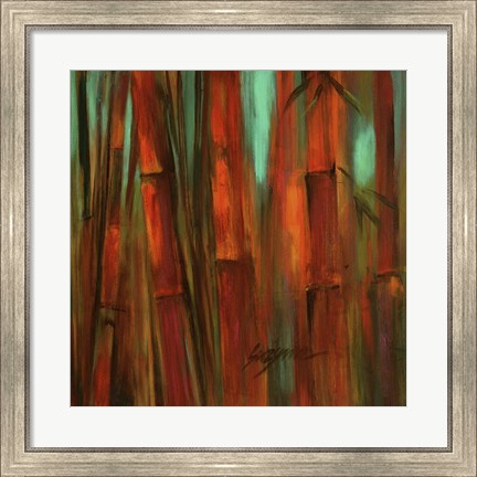 Framed Sunset Bamboo II Print