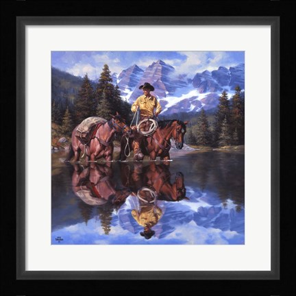 Framed Reflections of the Rockies Print