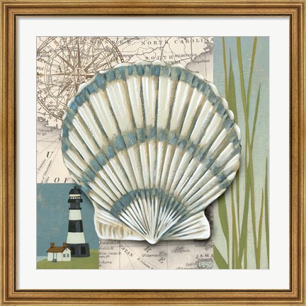 Framed Seaside Shell II Print