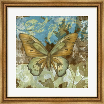 Framed Rustic Butterfly I Print