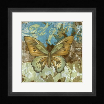 Framed Rustic Butterfly I Print