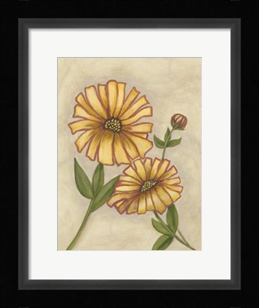 Framed Flower Medley I Print