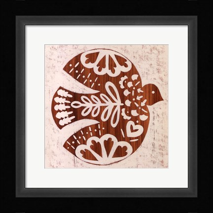 Framed Country Woodcut III Print