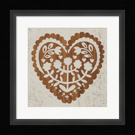 Framed Country Woodcut IV Print