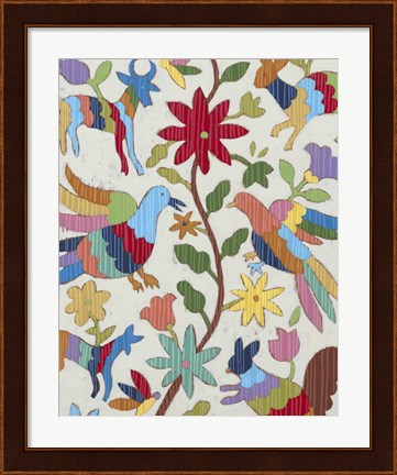 Framed Otomi Embroidery I Print