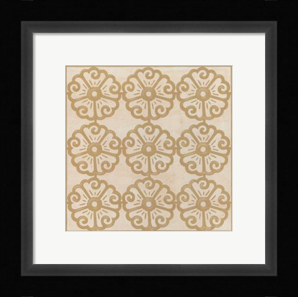 Framed Floral Trellis I Print