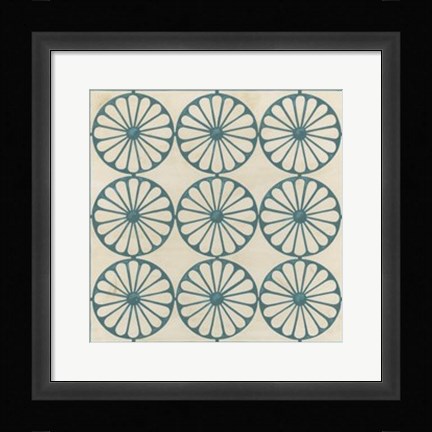 Framed Floral Trellis V Print
