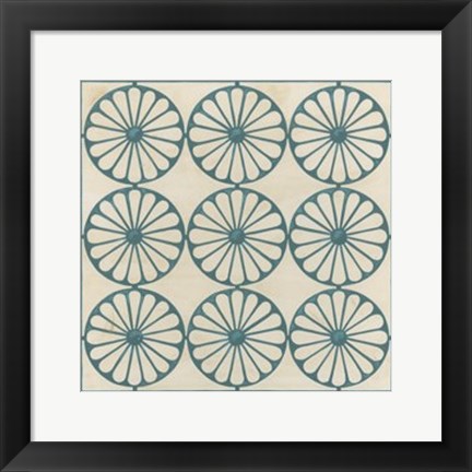 Framed Floral Trellis V Print