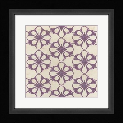Framed Floral Trellis VI Print