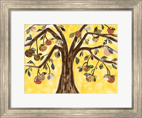 Framed Yellow Orange Tree Print