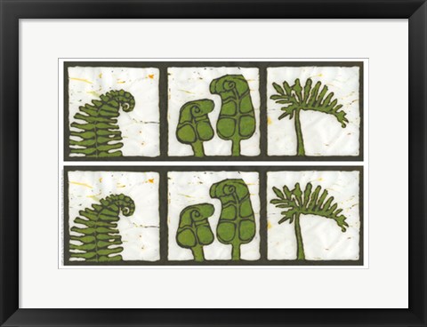 Framed 2-Up Verde Botanical I Print