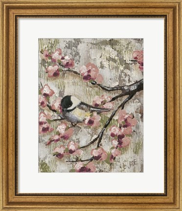 Framed Cherry Blossom Bird II Print