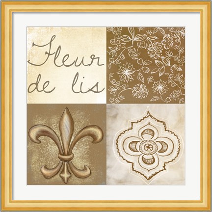 Framed Fleur de Lis Square Print