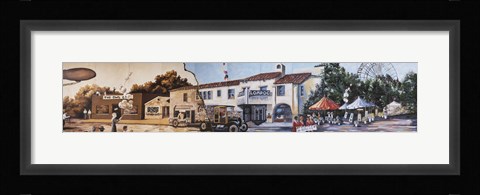 Framed Lompoc Mural Society's Community Canvas Print