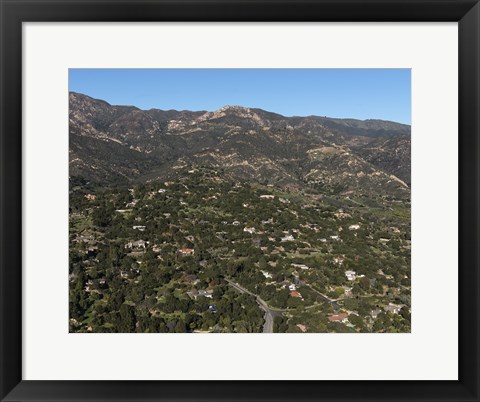 Framed Aerial view of Santa Barbara, California Print