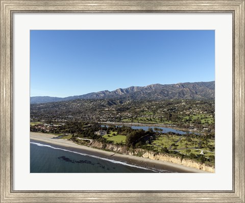 Framed Aerial view Santa Barbara, California Print