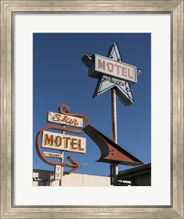 Framed Star Motel in Lompoc, California Print