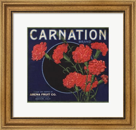 Framed Carnation Brand Oranges, Anaheim Print