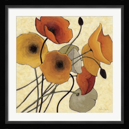 Framed Pumpkin Poppies II Print