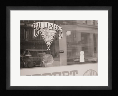 Framed Billiards Hall, Greensboro, North Carolina Print