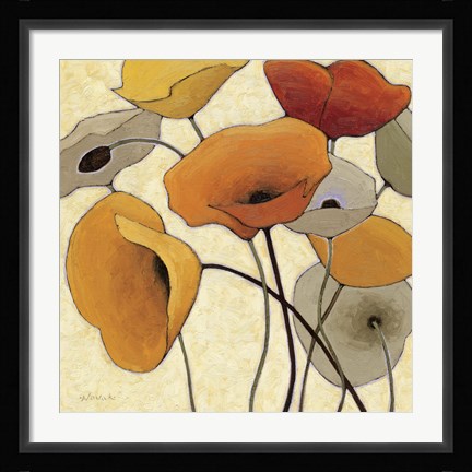 Framed Pumpkin Poppies III Print