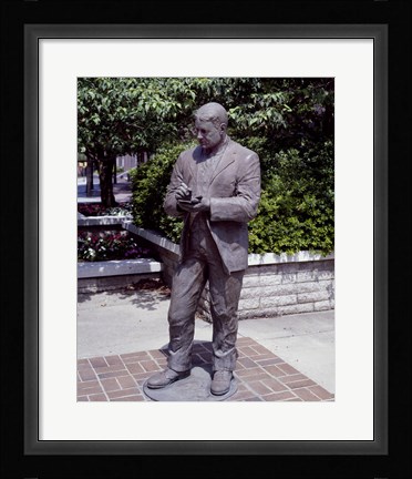 Framed Statue of William Sidney Porter in Greensboro, North Carolina Print