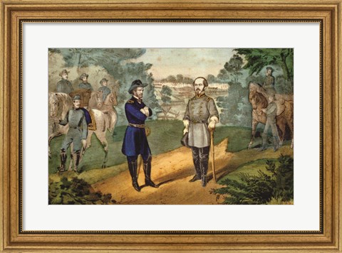 Framed Surrender of General Joe Johnston Print