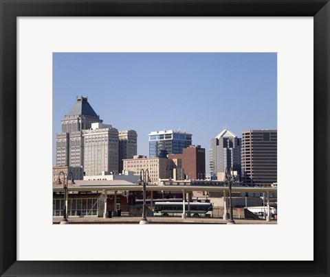 Framed Greensboro Skyline Print