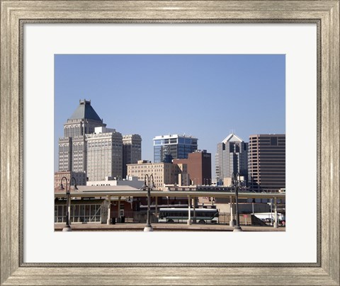 Framed Greensboro Skyline Print