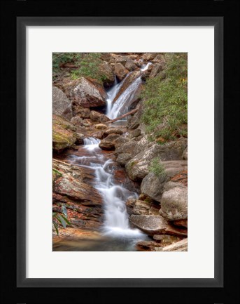 Framed Skinny Dip Falls in Western North Carolina Print