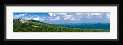 Framed Panorama of the Blue Ridge Parkway Asheville, NC Print