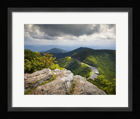 Framed Blue Ridge Parkway Craggy Gardens Scenic Mountains Asheville NC Print