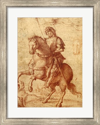 Framed Saint on Horseback Print