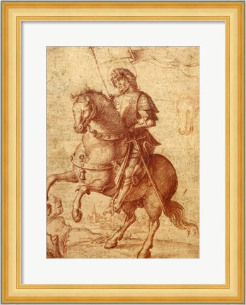 Framed Saint on Horseback Print