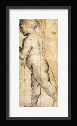 Framed Study for the Figure of the Infant Saint John the Baptist Print