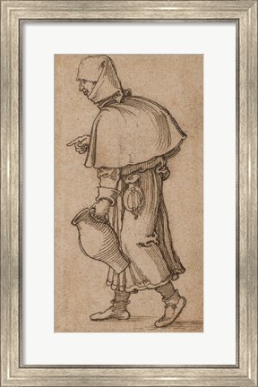 Framed Peasant Woman Carrying a Jug Print